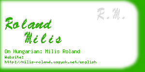 roland milis business card